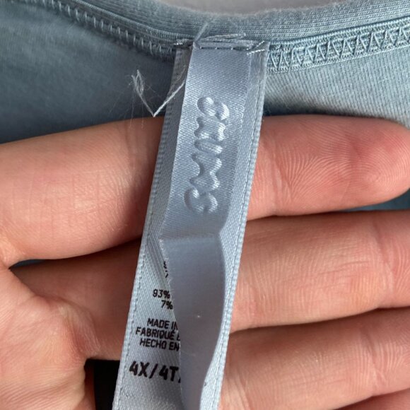 NWOT Skims Denim Blue Raw Edge High Slit Long Skirt - Picture 8 of 14